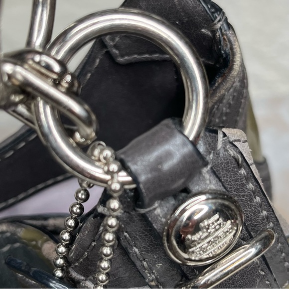 COACH MAGGIE MIA INLAID C LEATHER and SUEDE HOBO SHOULDER HANDBAG F1069-15770 - Picture 5 of 15